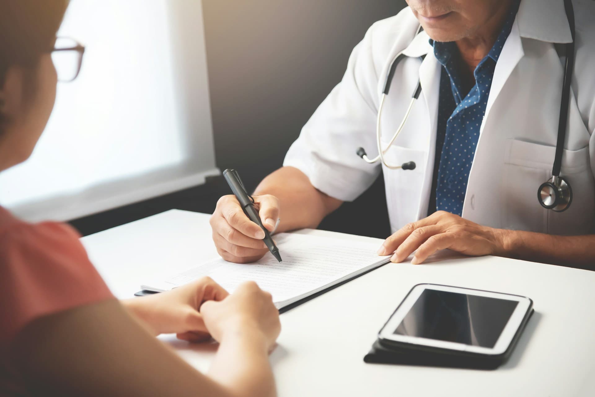 Medical professional in modern clinic